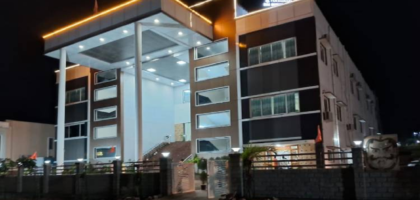 Sri Guru Sadan Srisailam building front view near temple