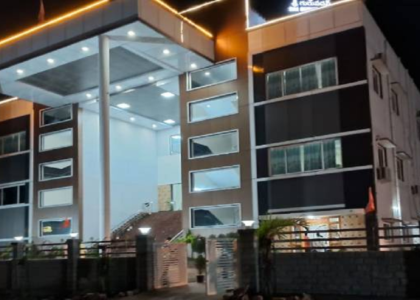 Sri Guru Sadan Srisailam building front view near temple